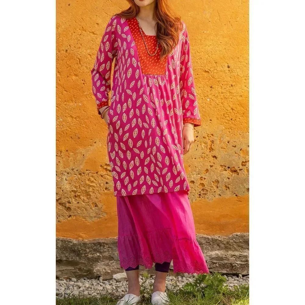 Gudrun Sjoden Aland floral midi dress size Medium